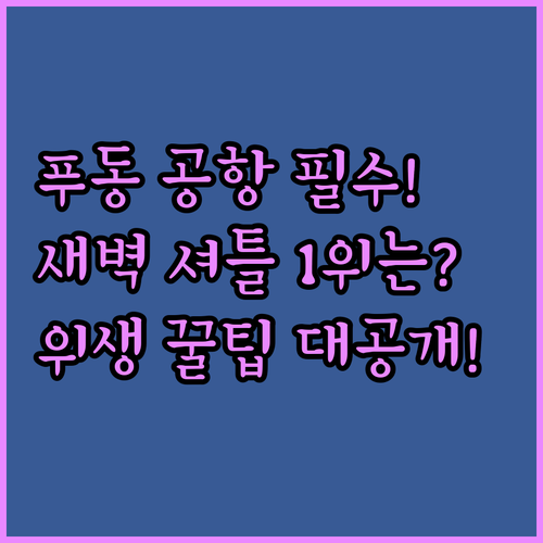 푸동 공항 호텔 5곳 상황별 추천 새..