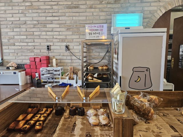 빵 진열대 사진