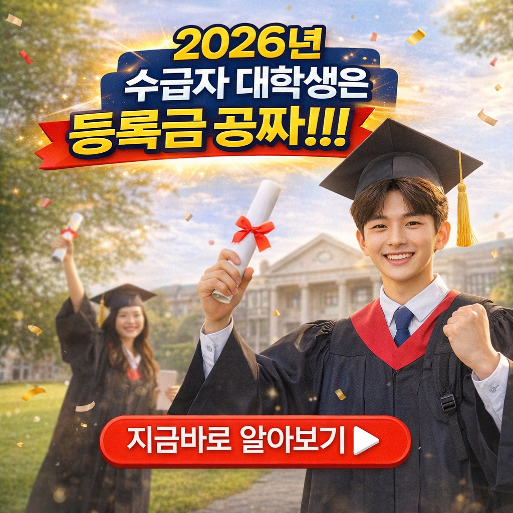 "수급자 대학생은 등록금 공짜?" 2026 국가장학금과 대출 연계 분석