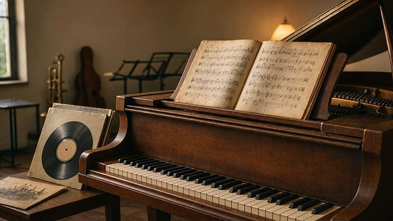 <img src=&rdquo;classical-music-and-modern-culture.jpg&rdquo; alt=&rdquo;오래된 클래식 악보, 빈티지 피아노&rdquo;>