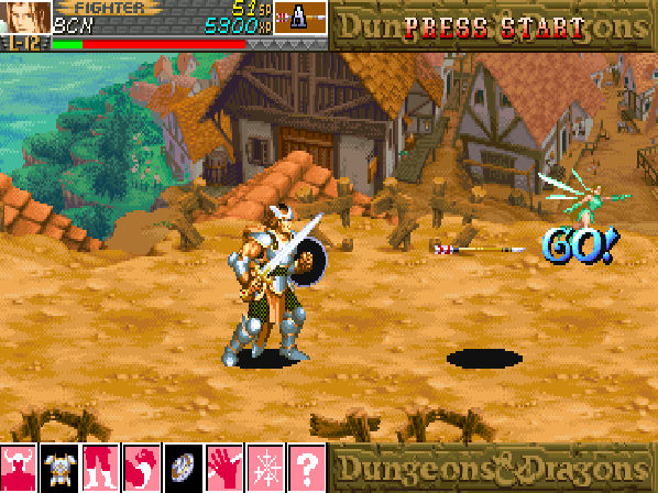 파이터 캐릭터가 게임속에서 검을 들고 있다