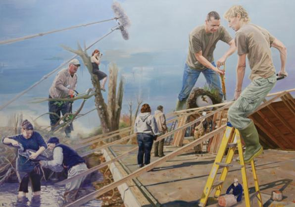 1.&lsquo;교환X로서의세계 두마리새&rsquo;,oiloncanvas,270&times;190cm,2012 