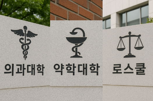 의과대학, 약학대학, 로스쿨