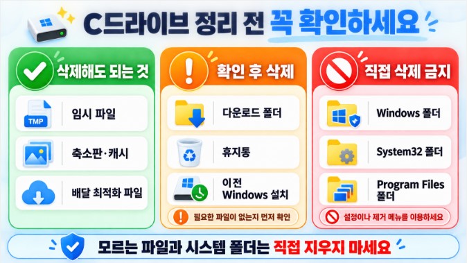 C드라이브 정리 3단계 가이드