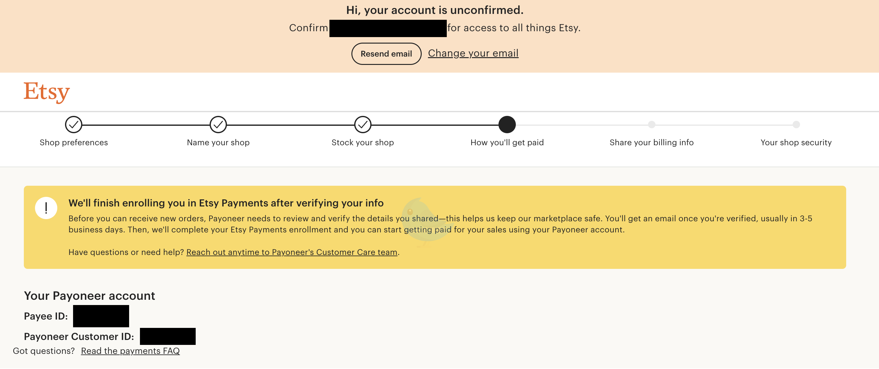 엣시샵 개설(이메일 인증)