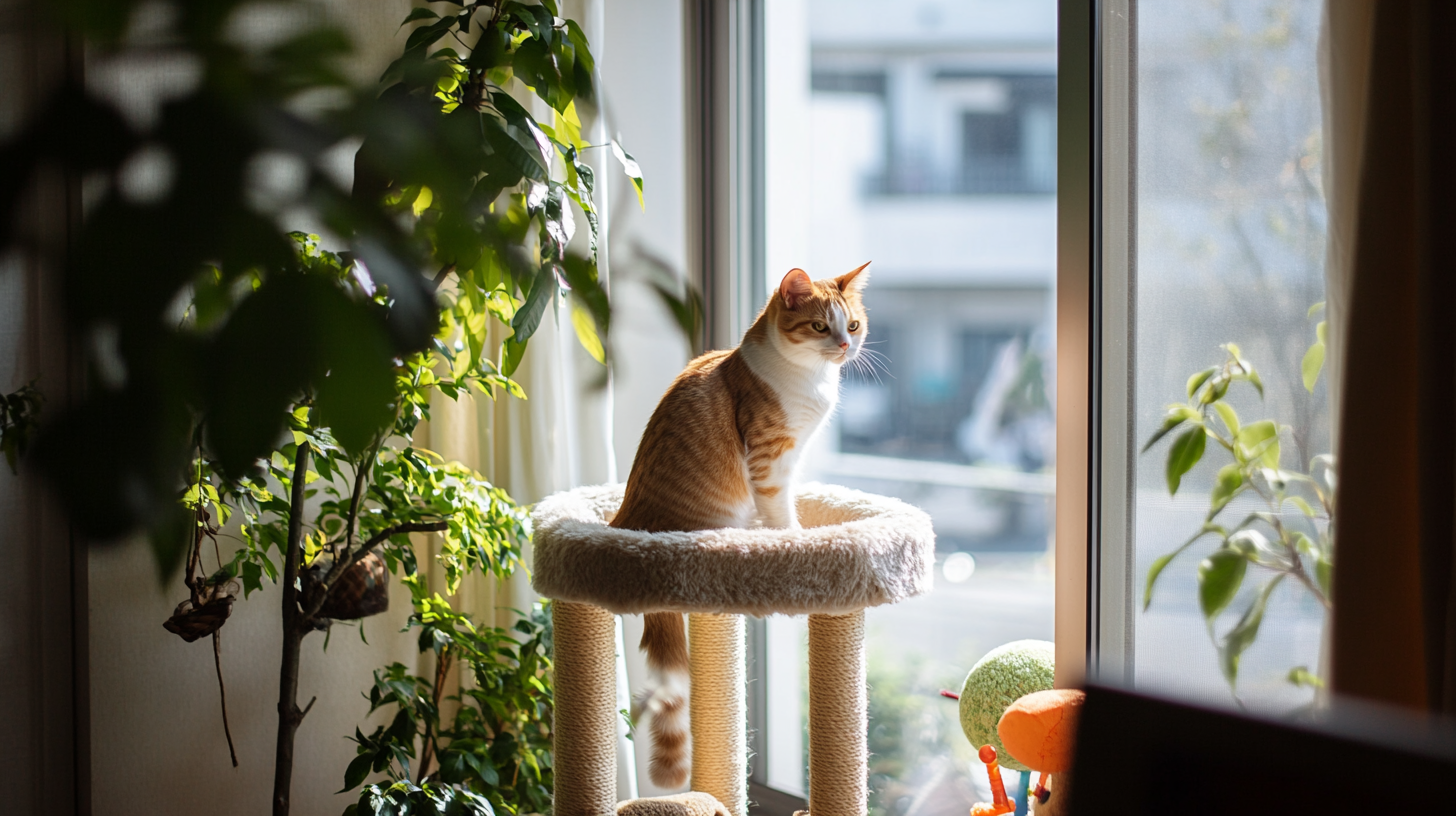 실내에서 휴식 중인 고양이