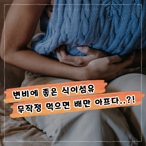 [ 변비와 식이섬유 편 ] 변비에 좋은 식이섬유 무작정 먹으면 배만 아프다..?!