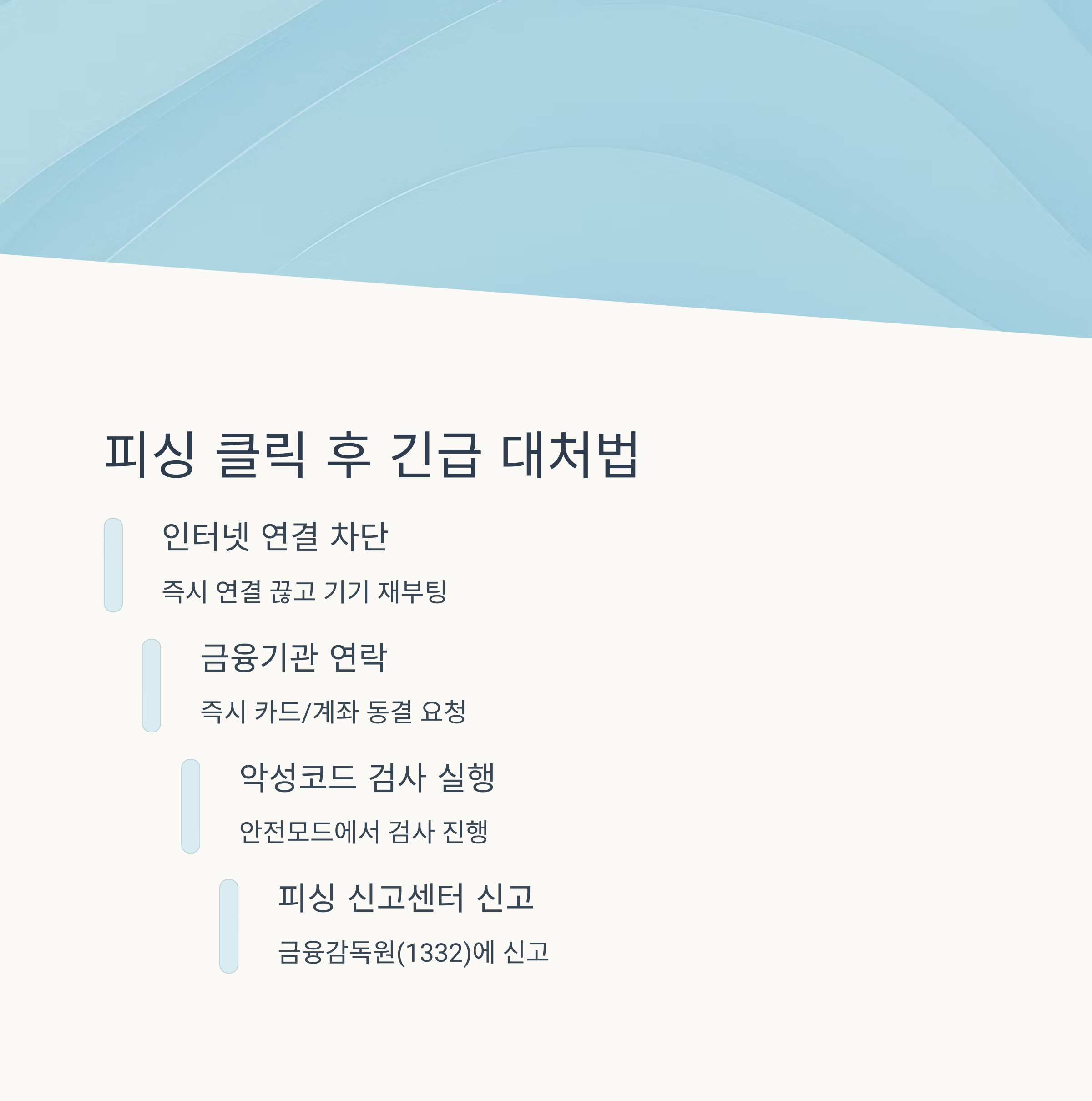피싱 클릭 시 대처 방법