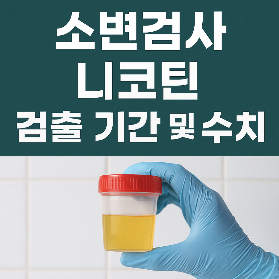 소변검사 니코틴 검출 기간 및 수치