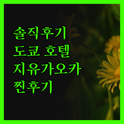 솔직 후기! 도쿄 '호텔 퓰리처 지유