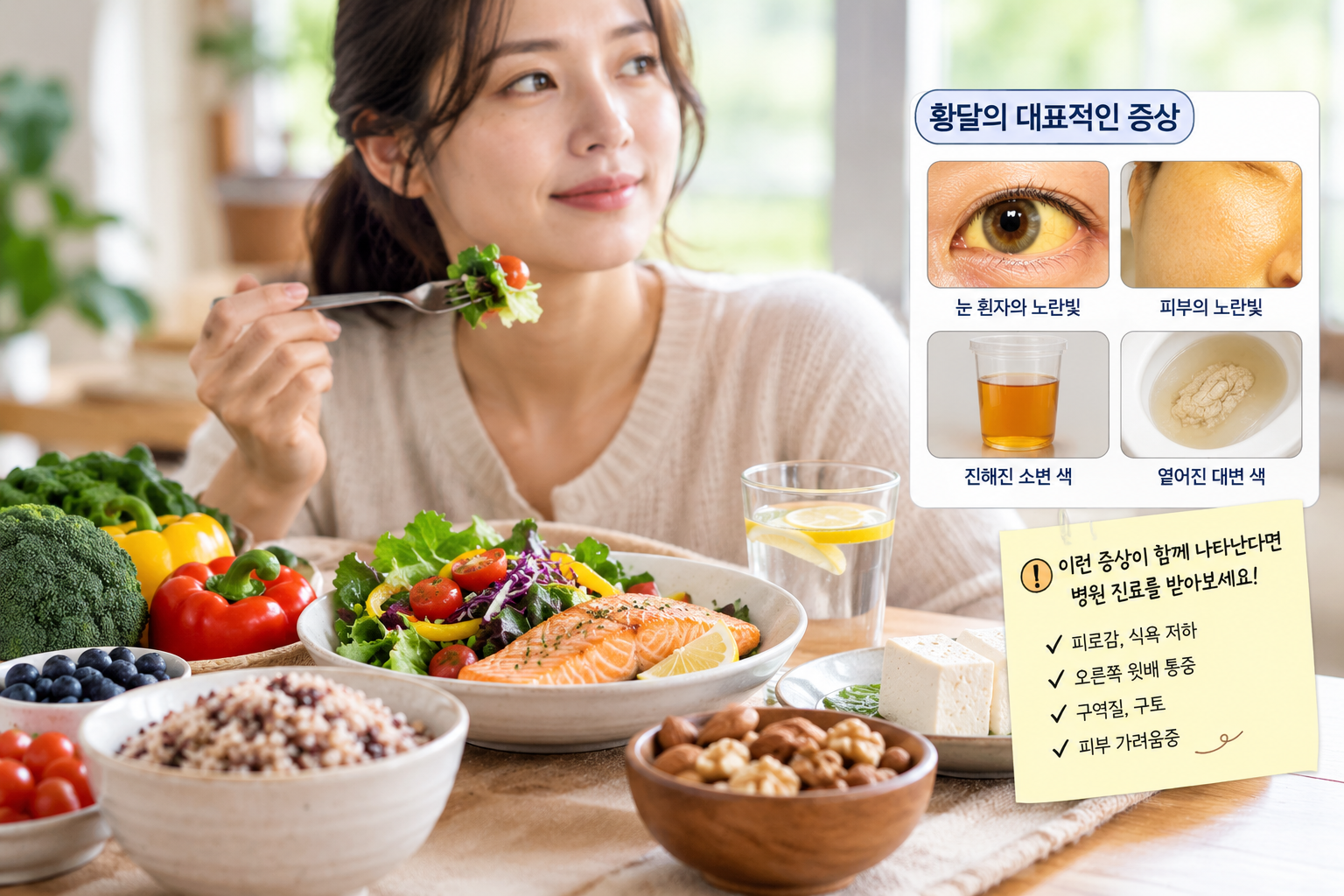 황달 예방하는 음식입니다