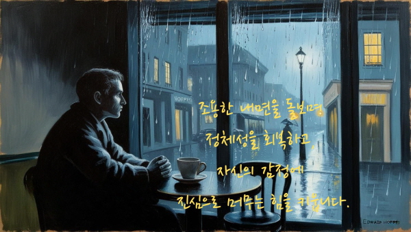 ISFP는 조용한 내면을 돌보며 정체성을 회복하고, 자신의 감정에 진심으로 머무는 힘을 키웁니다에 관한 그림