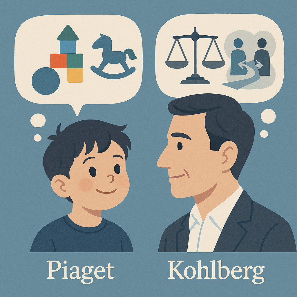 삐아제와 콜버그 이론 비교