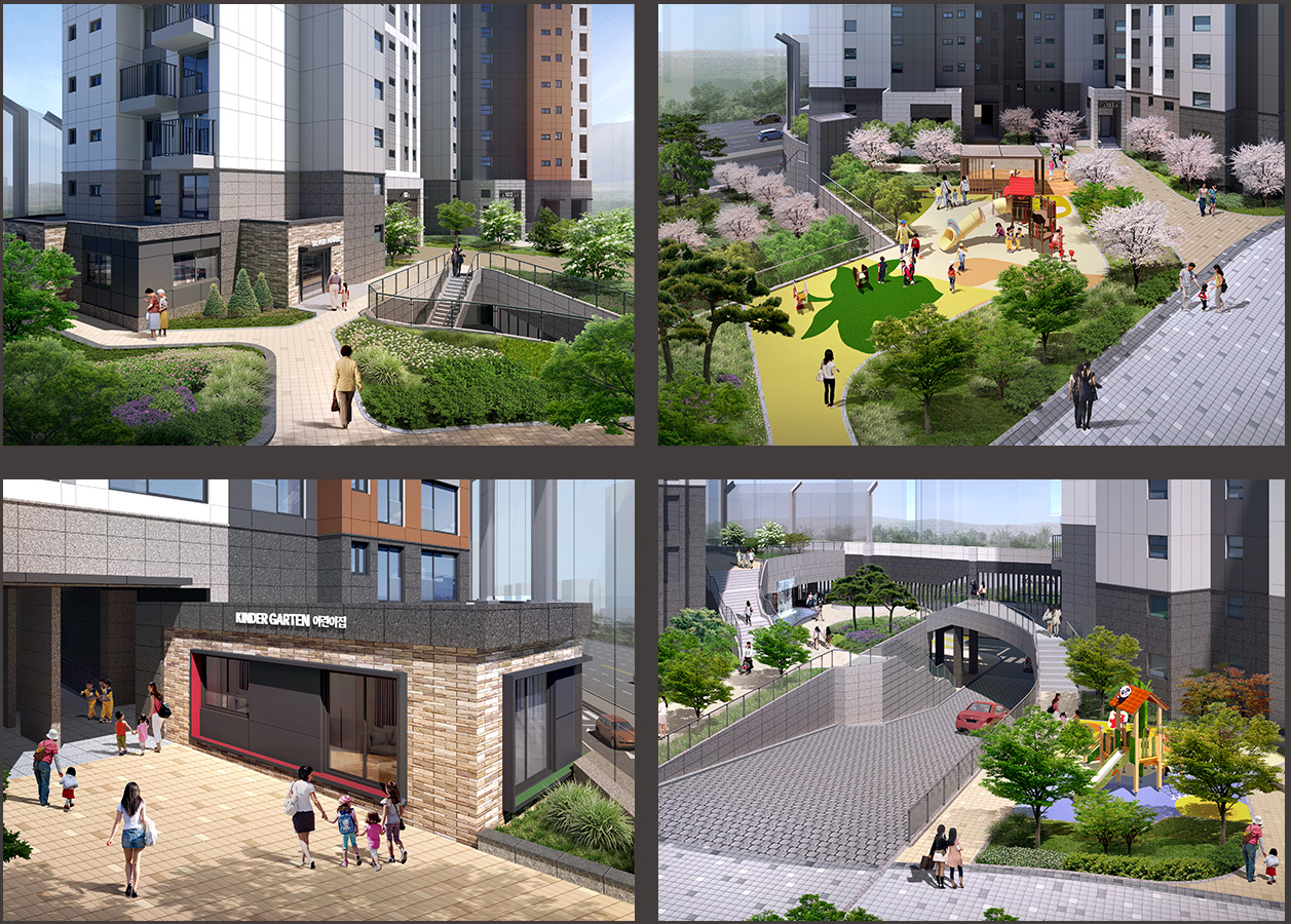 호반 써밋 개봉 조경