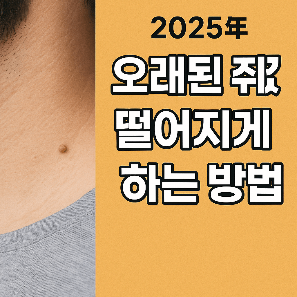 2025년 오래된 쥐젖, 안전하게 떨어지게 하는 방법