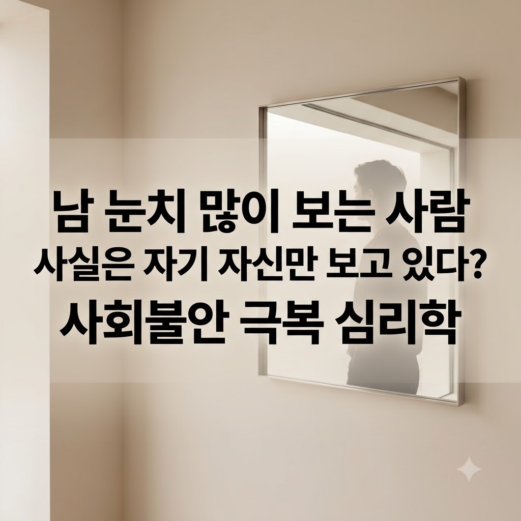 남 눈치 보는 사람의 심리와 자기초점적 주의 극복 방법