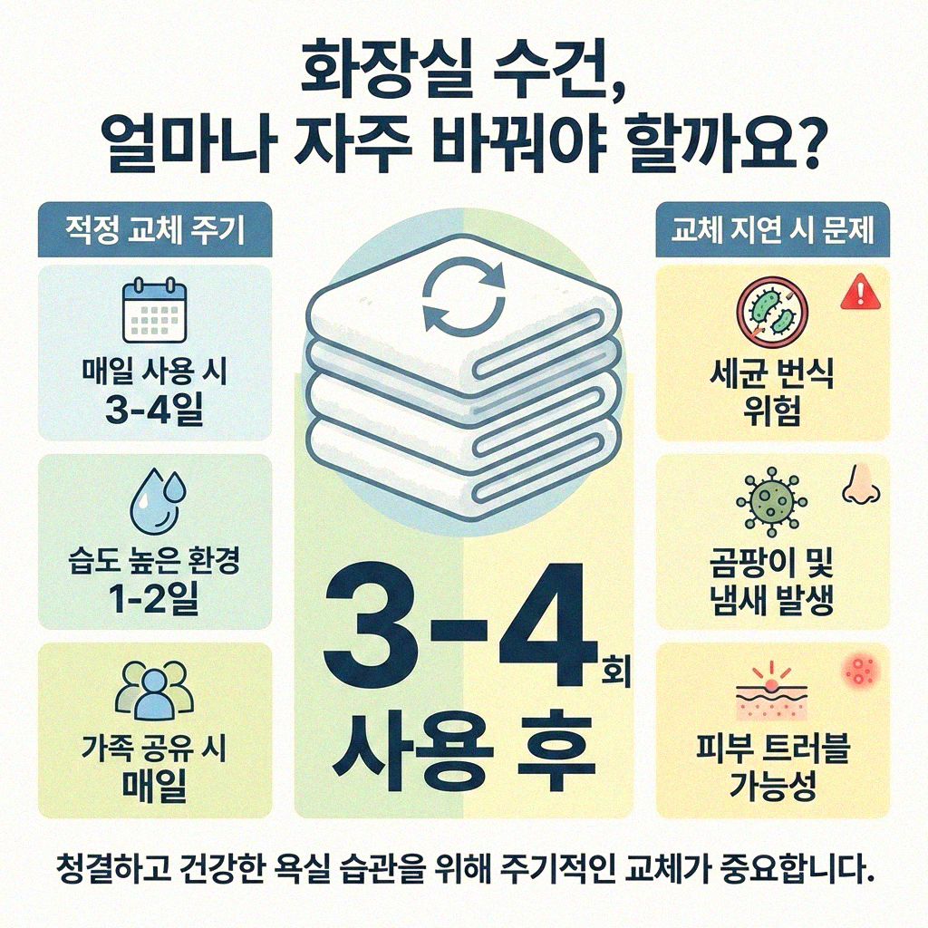 우리 집 화장실 수건 위생 책임지는 교체 주기와 보관법