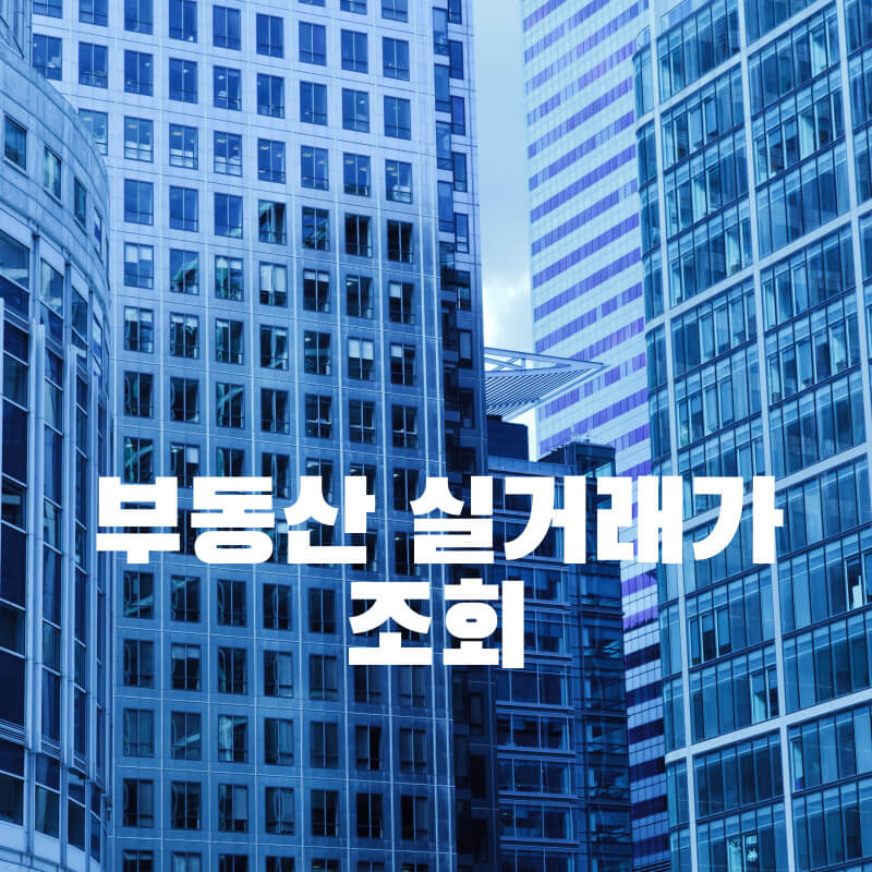 부동산 실거래가 조회