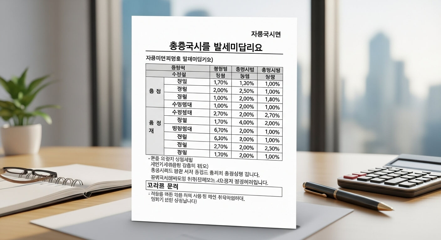 주택 양도소득세율 세율표