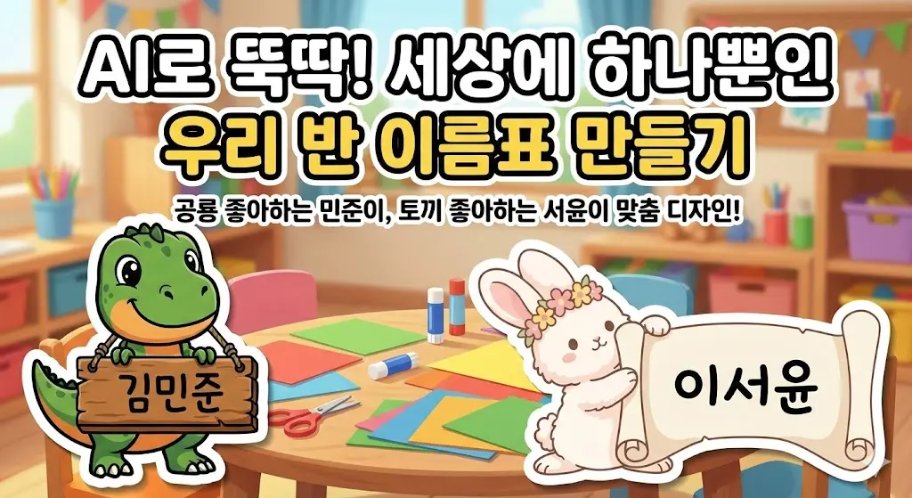 AI로 이름표 명찰 개인별 맞춤 디자인 만들어보기