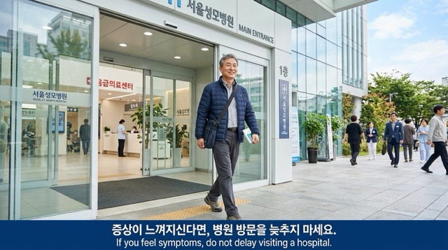 관상동맥질환 증상 시 병원 방문 안내
