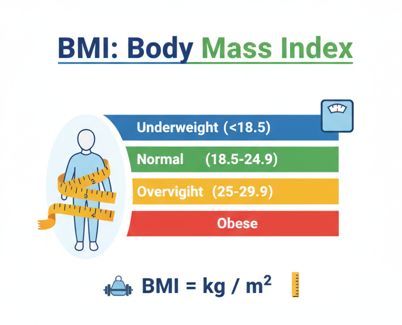 비만도지수 체질량지수 BMI지수 계산해보세요. 간단합니다!
