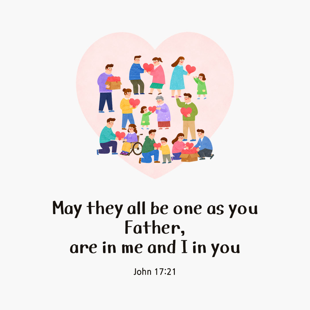 Today's Bible verse card John 17:21 scripture image