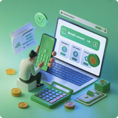 실업급여 모의계산 이미지