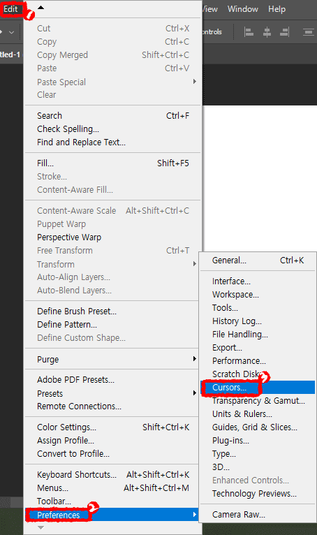photoshop-edit-preferences-cursors