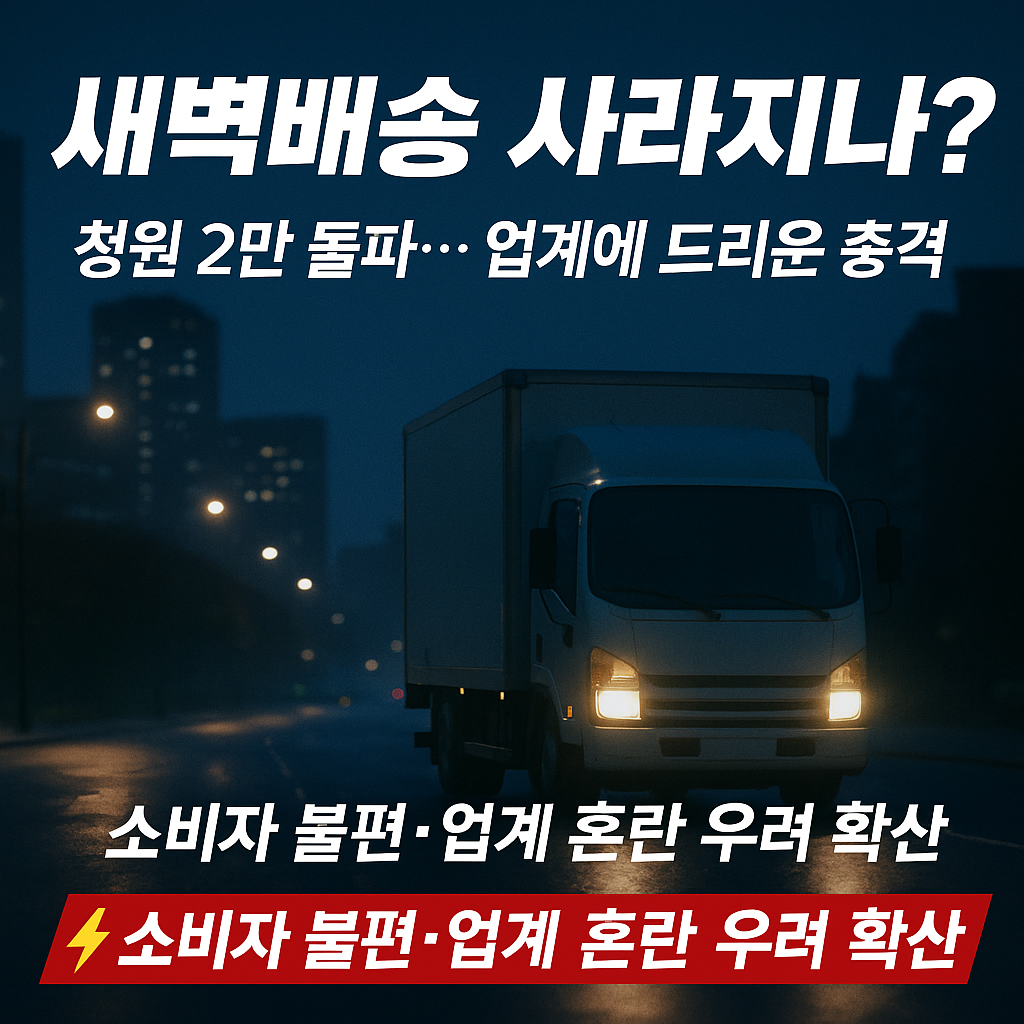 새벽배송 사라질 위기 관련 대표 이미지