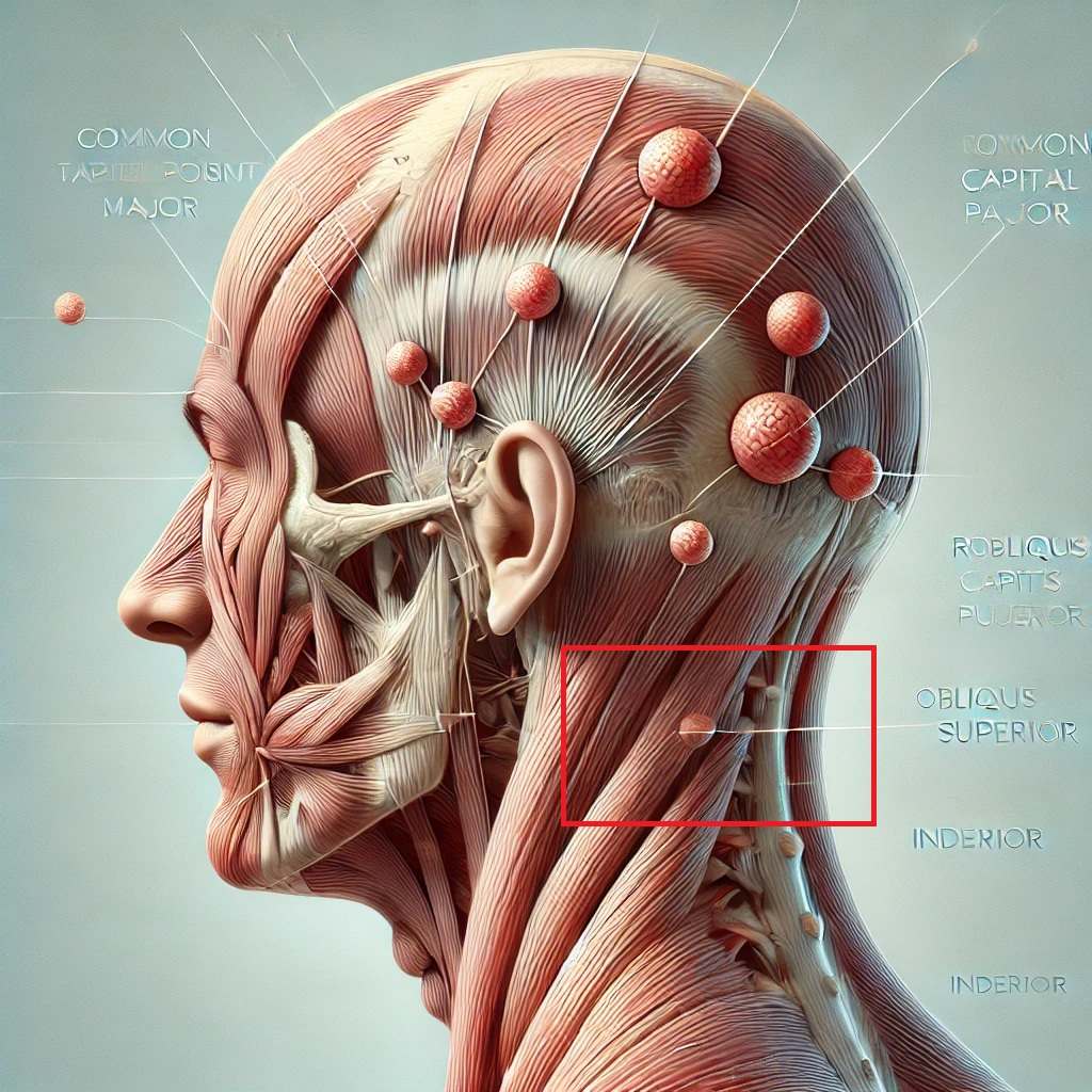 뒷목 트리거 포인트 해부학 사진