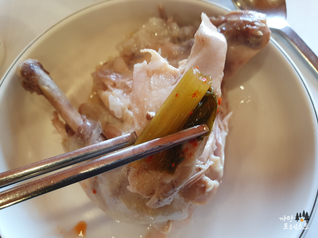 의왕 청운누룽지 백숙 갓김치