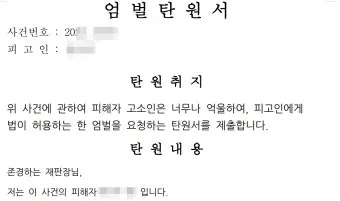 가족 지인 선처 탄원서 쓰는법과 양식 예문 모음_17