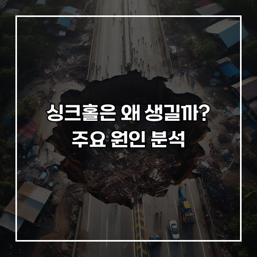 싱크홀은 왜 생길까? 주요 원인 분석