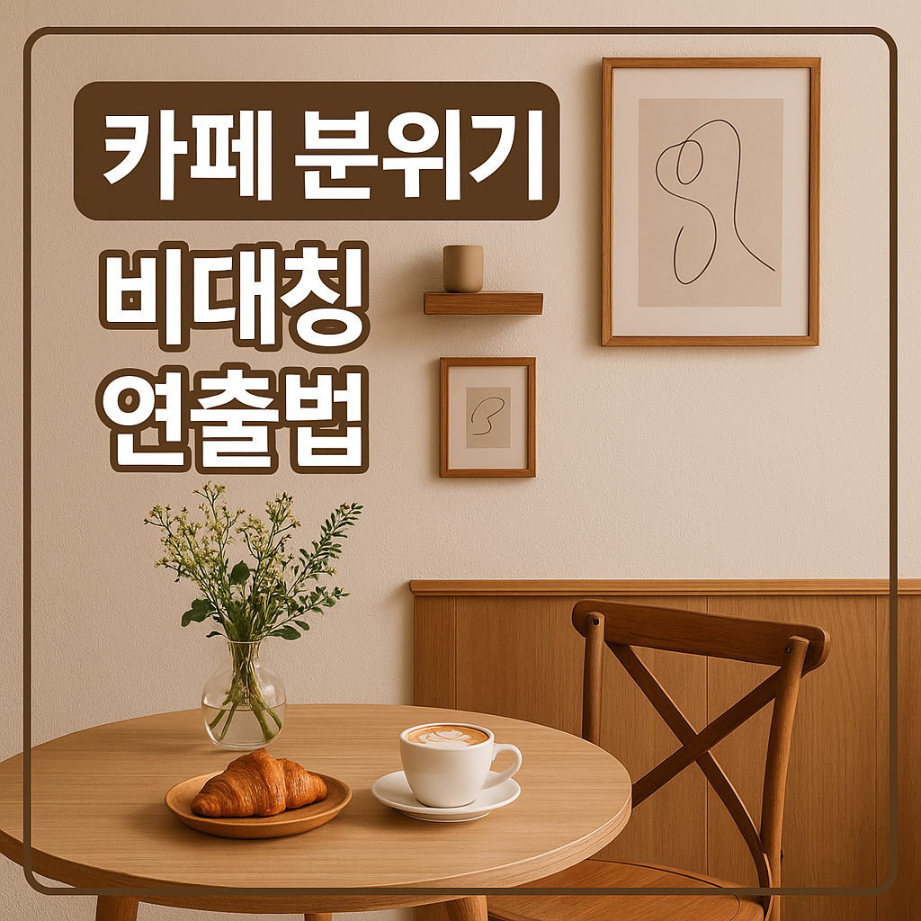 카페 분위기 비대칭 연출법