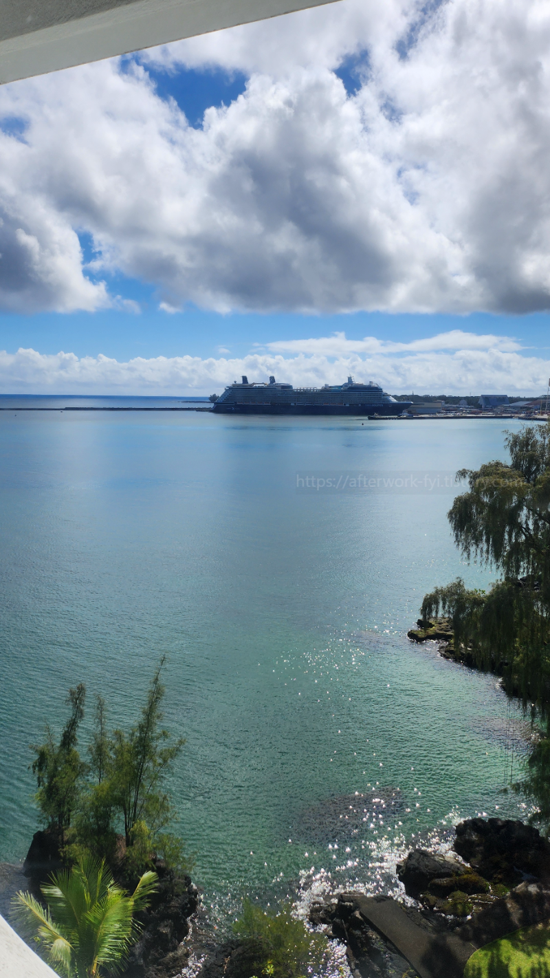 정박한 크루즈 뷰