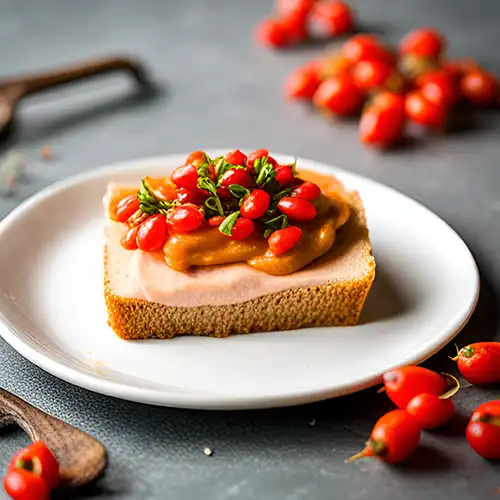 로즈힙퓨레-빵-잼