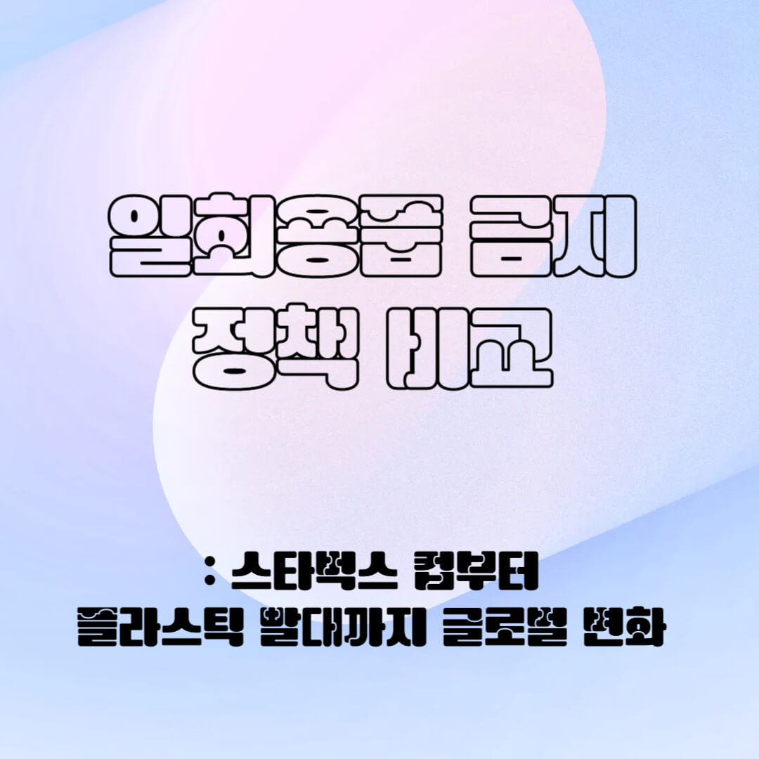 일회용품 금지 정책