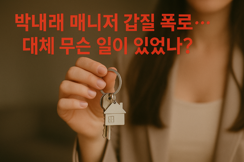 박내래 매니저 갑질 폭로 사건, 진실은?