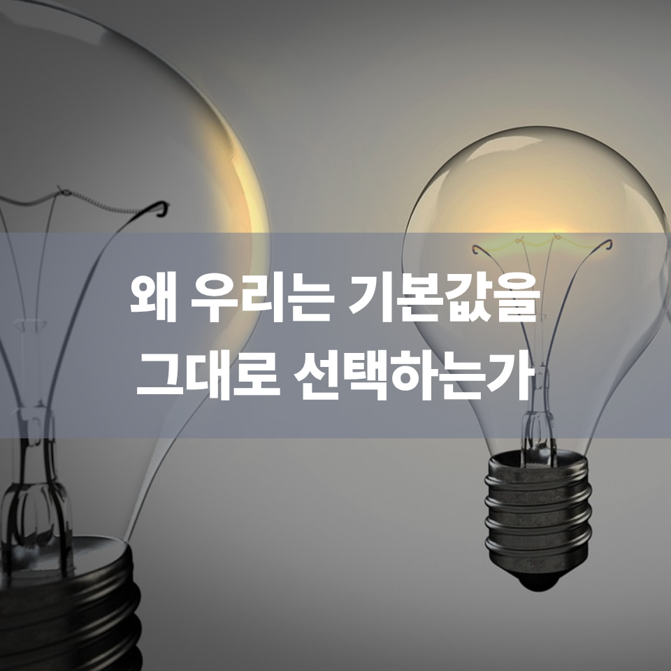 왜 우리는 기본값을 그대로 선택하는가