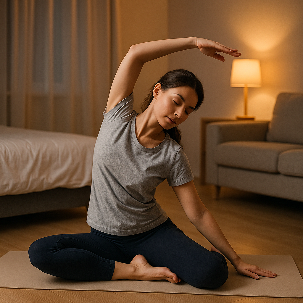 저녁 시간 적절한 운동 자세