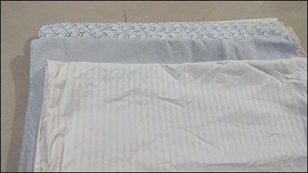 세탁이 완료된 베개커버