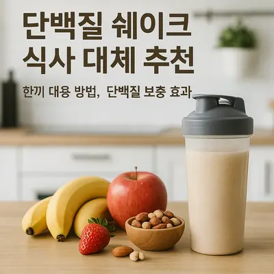 단백질 쉐이크 식사 대체 추천: 한끼 대용 방법, 단백질 보충 효과