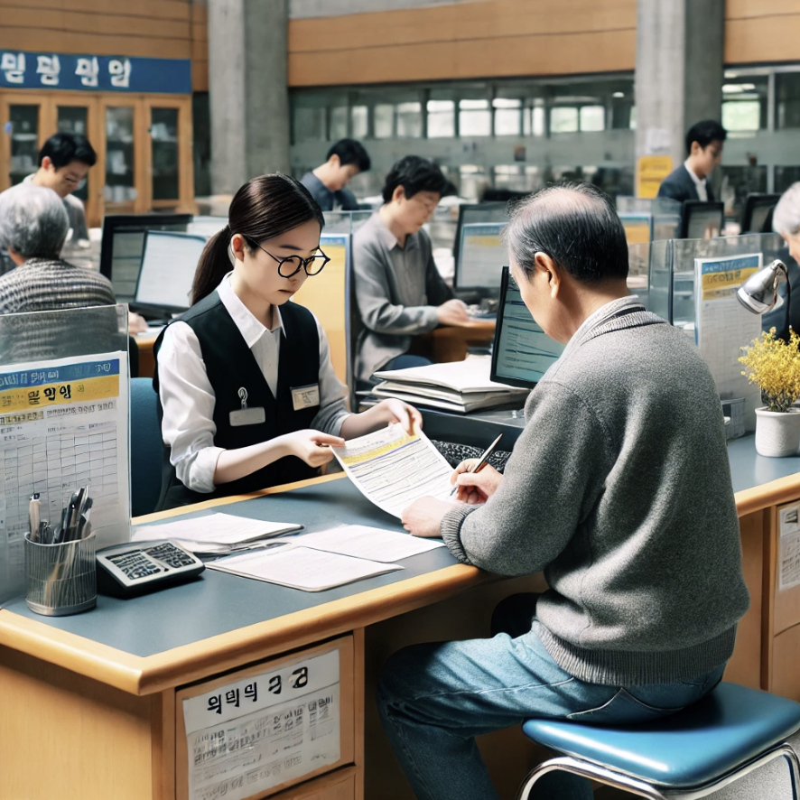 연금 팁을 제공하는 금융 상담 장면