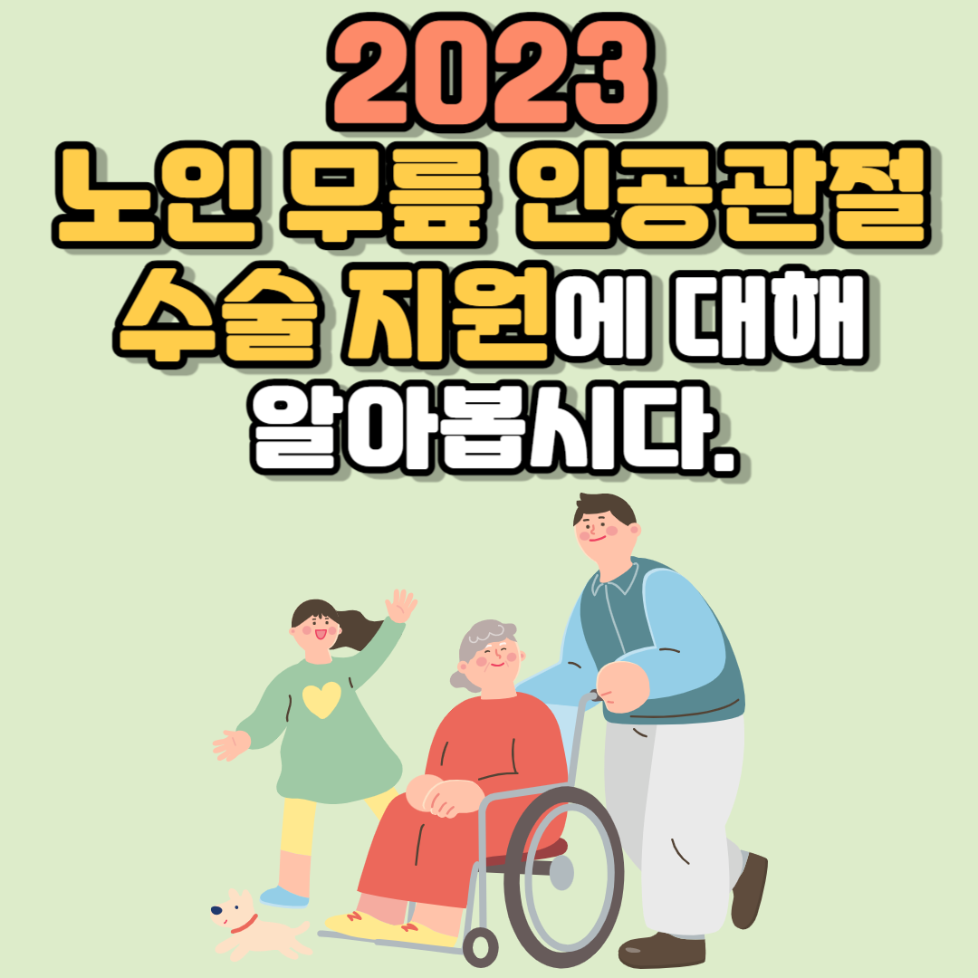 2023 노인 무릎 인공관절 수술 지원