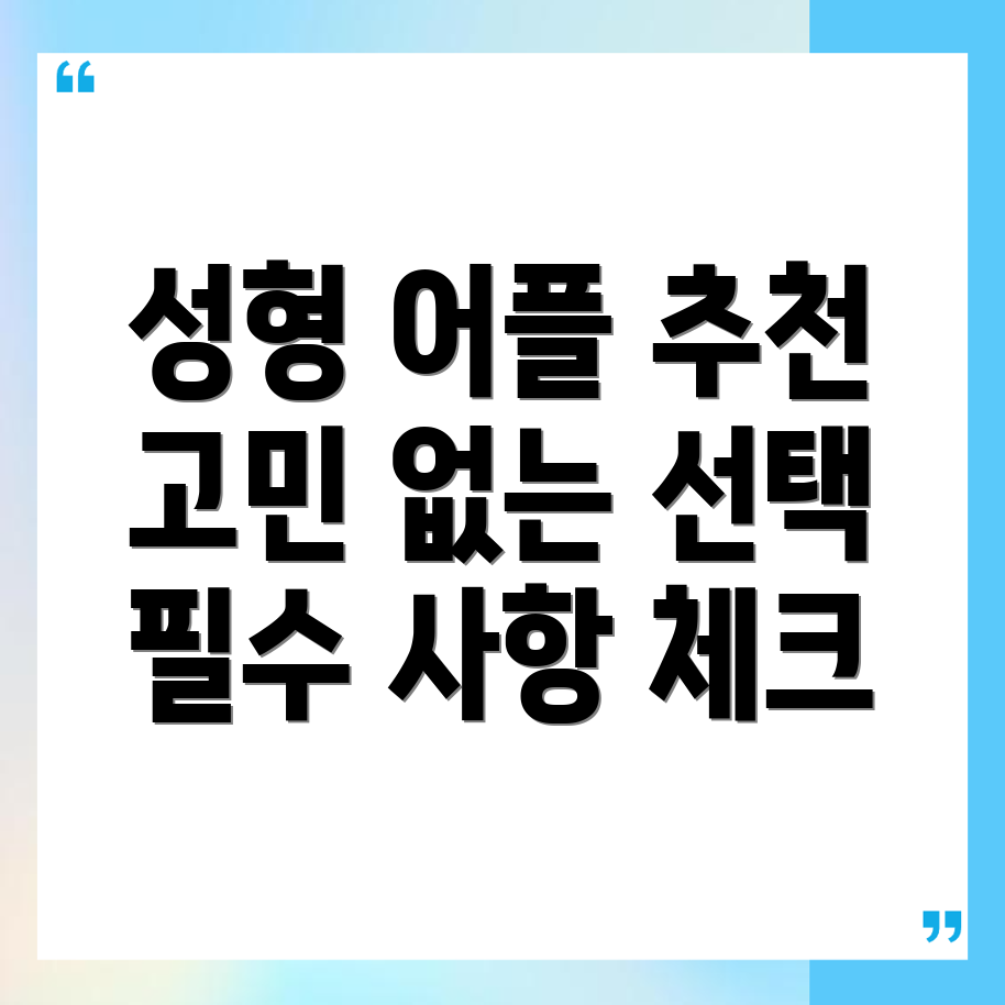 성형 어플