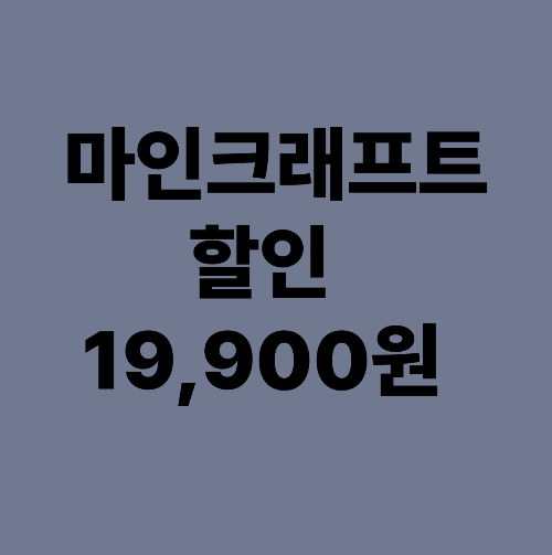 마인크래프트 할인