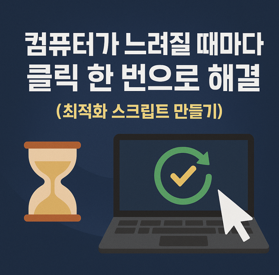 컴퓨터가 느려질 때마다 클릭 한 번으로 해결 (최적화 스크립트 만들기)