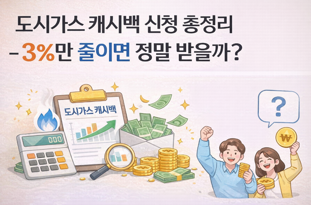 도시가스 캐시백 3% 절약으로 정말 받을 수 있을까?