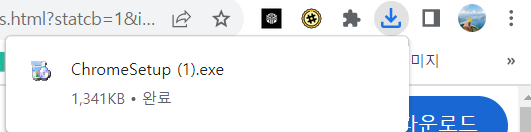 크롬 Chrome 다운로드 하단